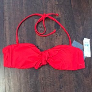 Billabong bandeau style top with tie straps NWT